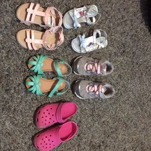 Girls Shoes all size 11 crocs 10/11